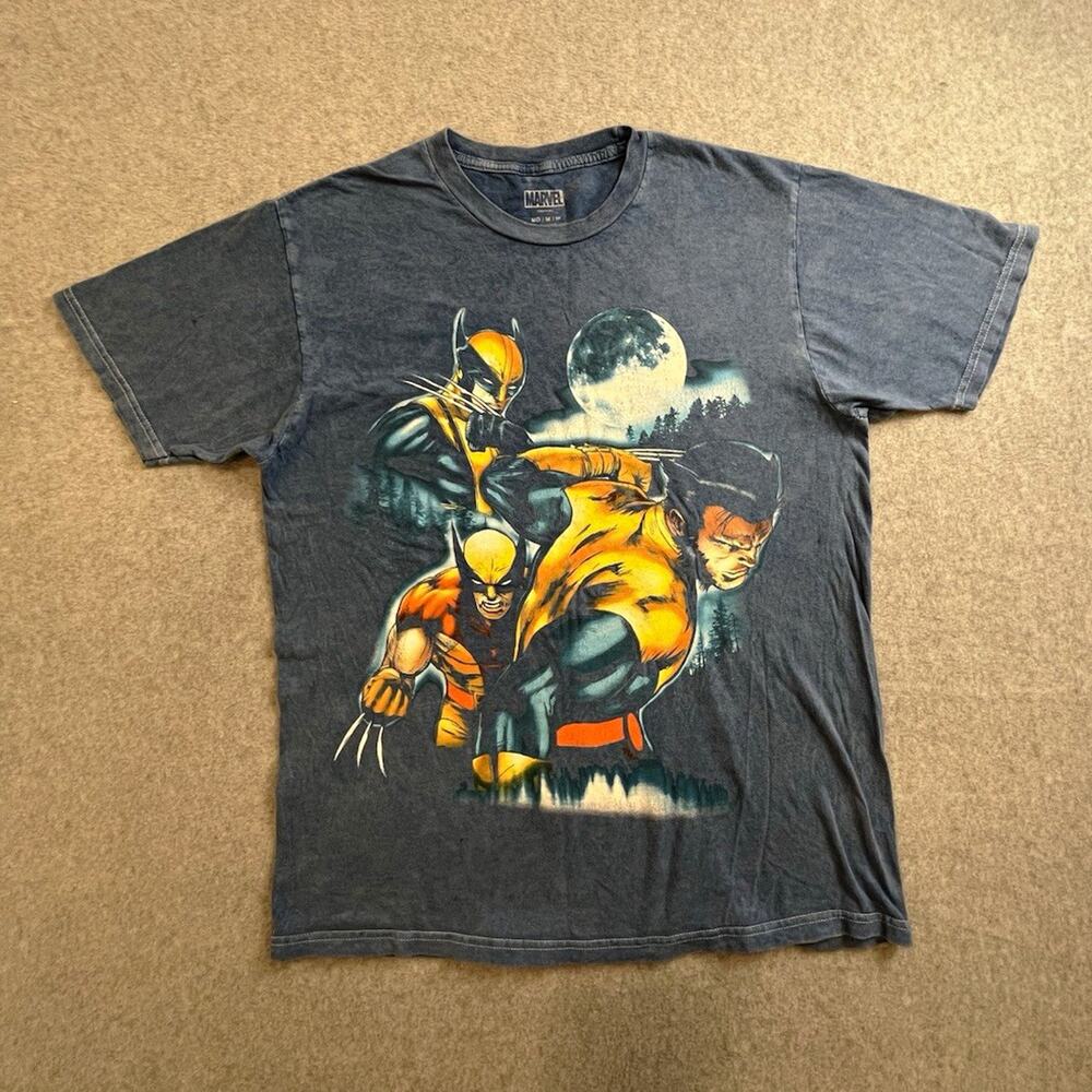 Marvel X-Men Wolverine Comics Graphic Cotton T-Shirt Gray Size Medium